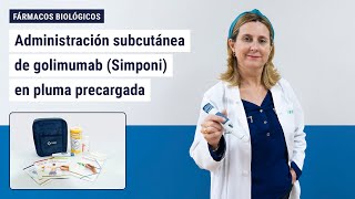 Administración subcutánea de golimumab Simponi en pluma precargada [upl. by Groves]