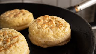 How to Make Amazingly Simple Sourdough Crumpets  The Perfect Recipe to use Sourdough Discard [upl. by Yeruoc]