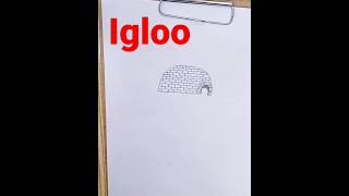 How to draw an igloo  Drawing an igloo step by step for kids and beginners art drawing pencil [upl. by Gualtiero]