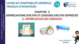 Cours dépréciation des créances  Cours de comptabilité  GEA  Travaux dinventaire [upl. by Lerud]