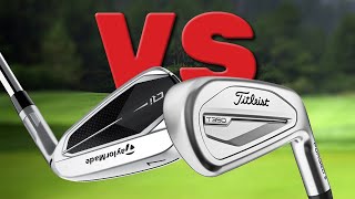 Titleist T350 vs TaylorMade Qi Irons FORGED Feel vs DISTANCE Beast [upl. by Blondie]