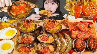 ASMR MUKBANG 밥도둑 장특집🦀 직접 만든 간장게장 전복장 새우장 연어장 먹방 amp 레시피 MUKBANG KOREAN POPULAR FOOD EATING [upl. by Clie658]