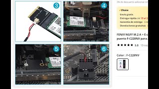 NVMe PCI Express SSD Adaptador para minis tarjetas wifi m2 [upl. by Nerti]