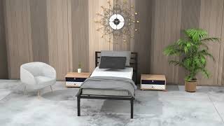 3D Assembly Animation of Cario Single Metal Bed  Easy StepbyStep Guide [upl. by Kimura591]