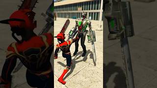 NEW SPIDERMAN AS CHAINSAW MAN SAVED SPIDERGWEN FROM VENOM shorts spiderman chainsawman hulk [upl. by Karlow]