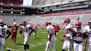 Alabama wide receiver drills 81013 [upl. by Ecilahc263]