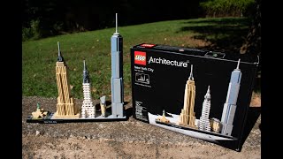 Lego Architecture 21028 New York City Build and 911 Memorial Pictures [upl. by Licha956]