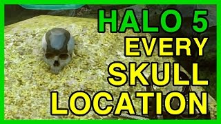 All 13 Hidden Skull Locations in Halo 5  WikiGameGuides [upl. by Atteynod]