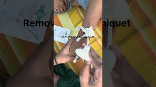 IV Cannulation Technique cannulation nursesbscnursingdoctorneetmbbssubscribe youtubevideo [upl. by Rama]