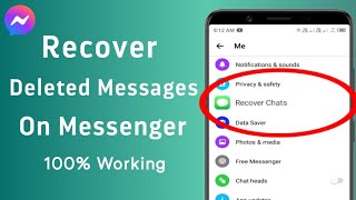 How to Recover Deleted Messages on Messenger 2024 New Method [upl. by Abbate]