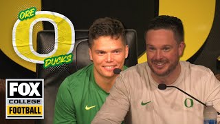 Postgame Interview Dan Lanning Dillon Gabriel EXCITED after No 3 Oregons win over No Ohio State [upl. by Mehsah]