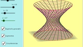 07 Curso GeoGebra 3D Parte 2 Hiperboloide reglado [upl. by Naid328]