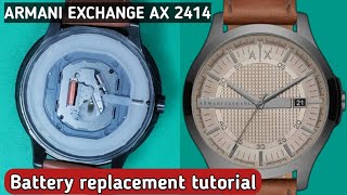 How to change the battery Armani Exchange AX2414 watch [upl. by Estus]