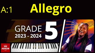 ABRSM Grade 5 Piano 2023  Allegro 3rd movt from Sonata in C minor C 68 Cimarosa [upl. by Felt657]