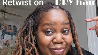 How To Rock A Dry Hair Retwist On Your Locs [upl. by Lesnah]