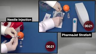 Workflow of the PharmaJet Stratis NeedleFree Injector vs a Traditional Needle Injection [upl. by Reaht]