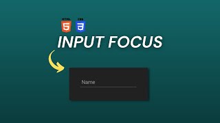 CSS Input Focus Animation Effect  CSS Tutorials [upl. by Bogey]