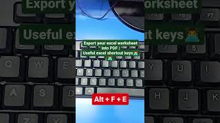 Export your excel worksheet to pdf excel computer shortsfeed shorts viral [upl. by Orag488]
