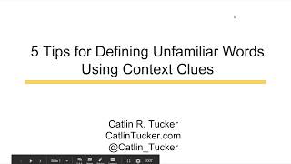 5 Tips for Defining Unfamiliar Words Using Context Clues [upl. by Anaes]