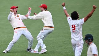 Watch the incredible final over of Shield thriller  Sheffield Shield 202425 [upl. by Nomrah]