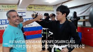 대한카팝크라브마가 협회 아비 나디아 선생 카팝수업 나이프방어 파트 KAPAP KRAV MAGA KOREA AVI NARDIA KAPAP CLASS KNIFE DISARM PART [upl. by Anawot]