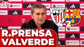 ATHLETIC 4 BARCELONA 2  VALVERDE rueda prensa completa IÑAKI WILLIAMS NICO WILLIAMS COPA REY [upl. by Halilahk60]