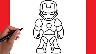 HOW TO DRAW IRON MAN  DRAWING STEP BY STEP [upl. by Alegnasor]