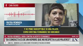 Mayra Mendoza criticó a Alberto FernándezquotSu conducta es de un hombre que no respeta a las mujeresquot [upl. by Neyr]