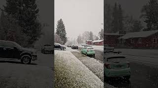 Heavy snow in Fairbanks Alaska [upl. by Akinot]