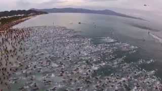 Ironman Brasil 2014 largada [upl. by Odlanier]