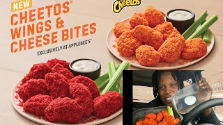 Applebees New Cheetos Menu REVIEW Hot Wings amp Cheese Bites￼ [upl. by Clintock]