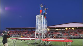 Flippenout Trampoline Show  Utah Warriors Rugby Halftime [upl. by Enohpesrep]