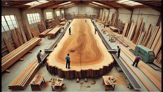 Transformando Madera Gigante en Arte El Riesgo de Crear la Mesa Más Valiosa del Mundo [upl. by Allys]