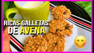 Cómo hacer GALLETAS DE AVENA FACIL SALUDABLES 😍 [upl. by Ylrebmik]