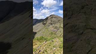 Climbing a mountain with my German Shepherd Scafell Pike adventure shorts mountains [upl. by Caundra]