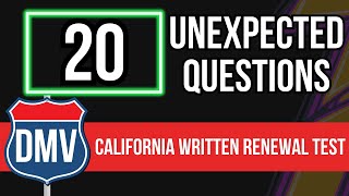 California DMV Written Renewal Test for Seniors 2024 20 Unexpected Questions [upl. by Yrallam]