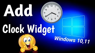 How to add Analog Clock Gadget in windows 1011 [upl. by Ecal]