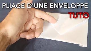 Comment faire ue enveloppe avec une feuille de papier A4 [upl. by Niuqaoj]