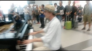 Piano Boogie at Sicily Airport [upl. by Anitsrihc]