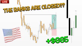 600 Trading NQ Futures Live on a Bank Holiday [upl. by Liliane676]