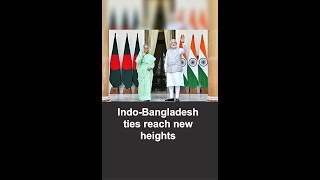 IndoBangladesh ties reach new heights  Narendra Modi Sheikh Hasina Meet  Shorts [upl. by Davidde]