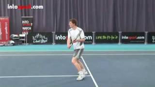 Tennis Backhand Volley Technique [upl. by Fogg]