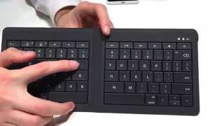 MWC 2015 Microsofts Universal Foldable Keyboard im HandsOn [upl. by Beckett706]