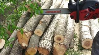 Jonsered Chainsaw Cutting Firewood [upl. by Norris145]