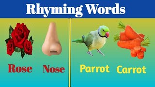 Rhyming Words For Kids 50 rhyming words List of rhyming words  kindergarten [upl. by Asiela]