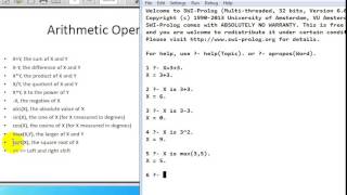 Prolog Tutorial 3  Basic Arithmatic operators in Prolog [upl. by Nira]