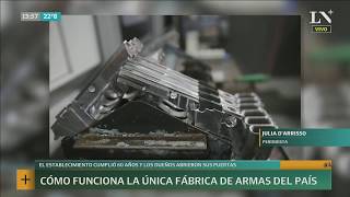 Como funciona la única fábrica de armas del país  INFO por LN [upl. by Ahsiemak289]