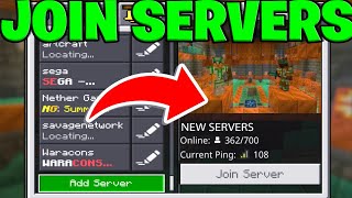 How To Join Servers In Minecraft Bedrock Edition  Android IOS Windows 11 Xbox PS5 [upl. by Ellertal]