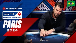 EPT PARIS 2024 €5K MAIN EVENT – DIA 5  PokerStars Brasil [upl. by Ttereve]