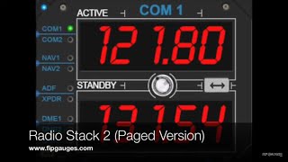 Radio Stack Paged Version for Saitek Flight Information Panel amp SPADneXt [upl. by Ellahcim]